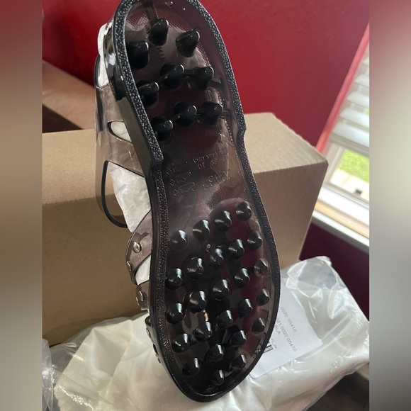 Anthropologie Ellery Transparent Sandals with Silver Accents - Picture 6 of 7